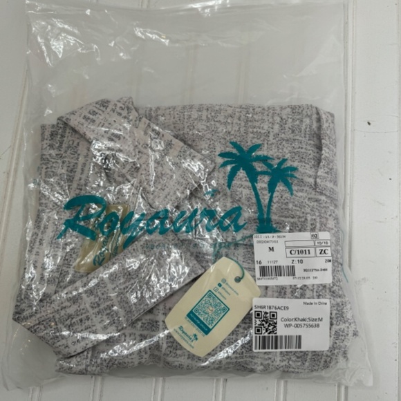 NEW Royaura Hawaiian Shirt Men's Medium - Picture 6 of 7